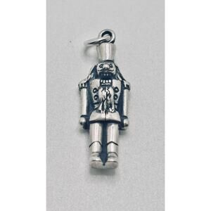 Nutcracker Toy Soldier Sterling Silver Charm Christmas Holiday